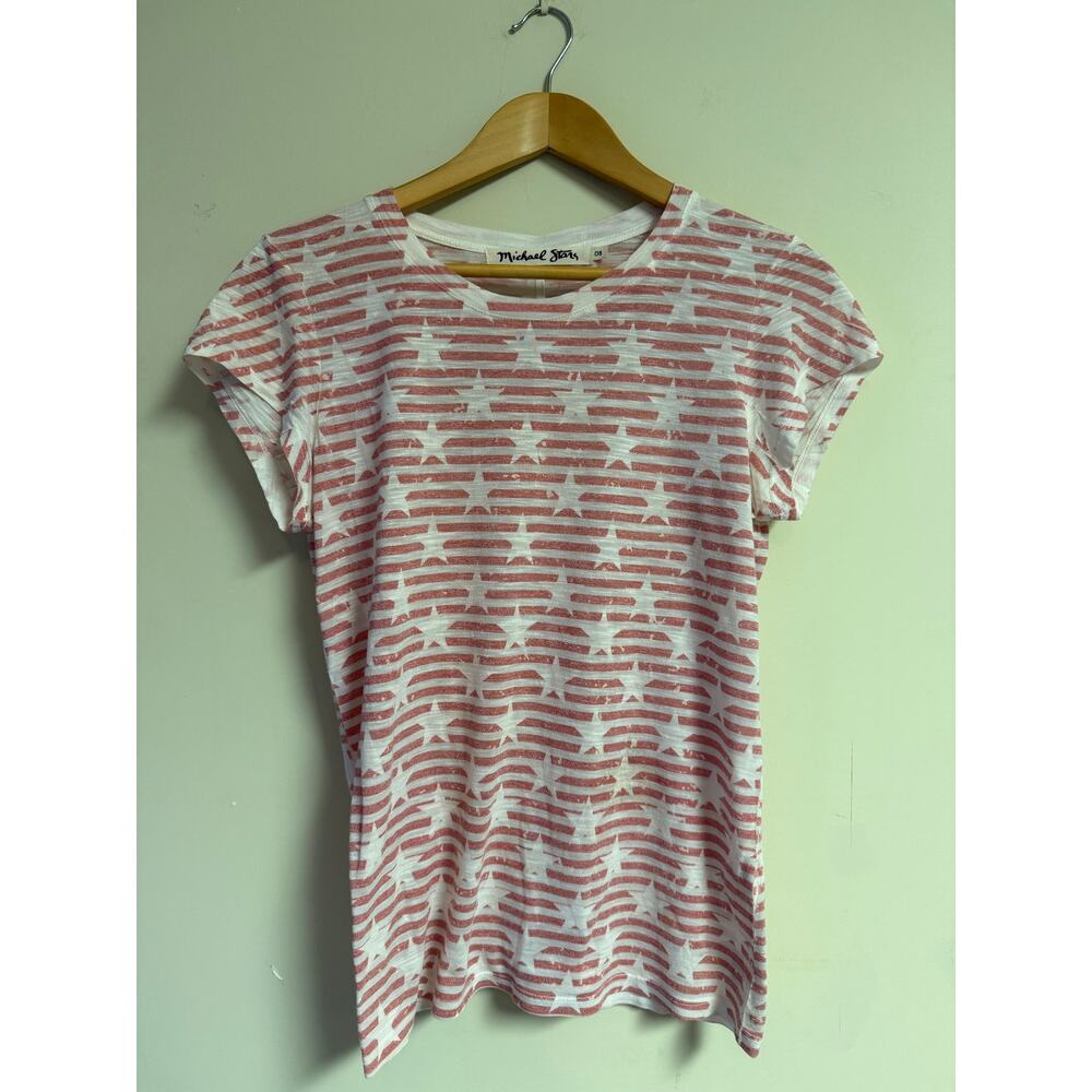 Michael Stars Red & White Star Stripe Tee